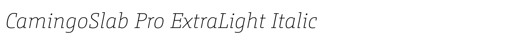 CamingoSlab Pro ExtraLight Italic image